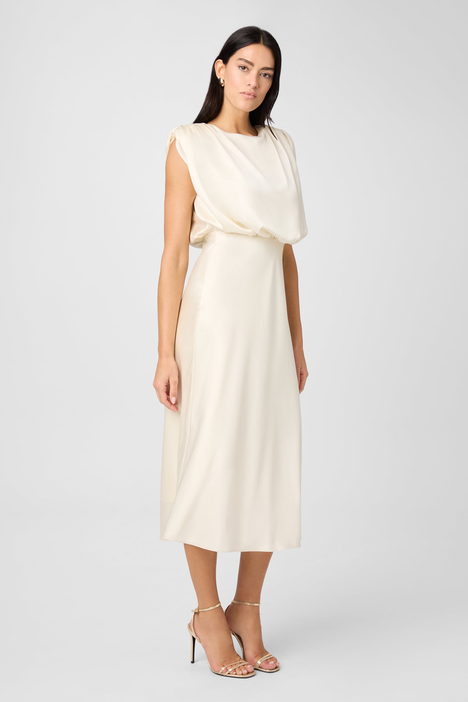 Flora Silk Midi Dress - Toccin