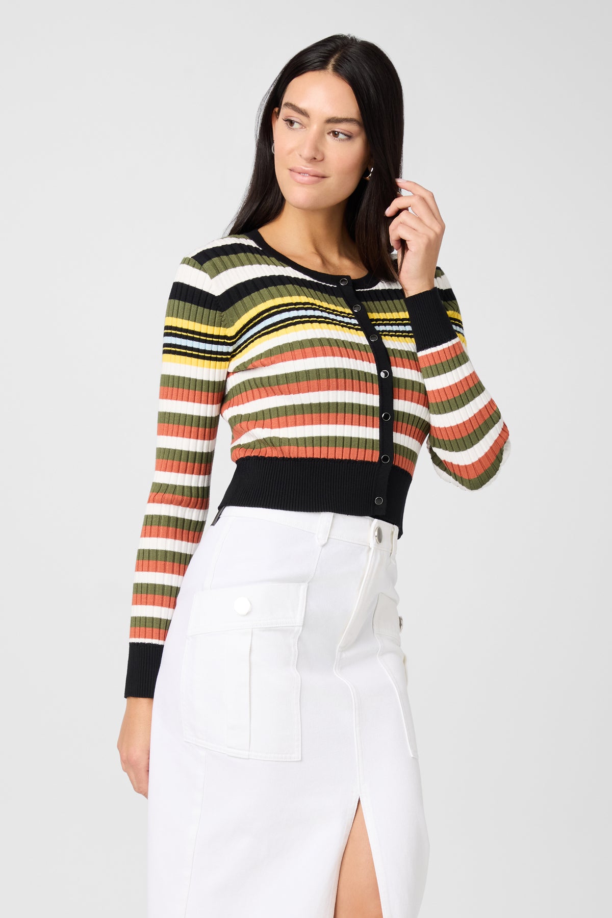 Joey Long Sleeve Crop Cardigan - Toccin