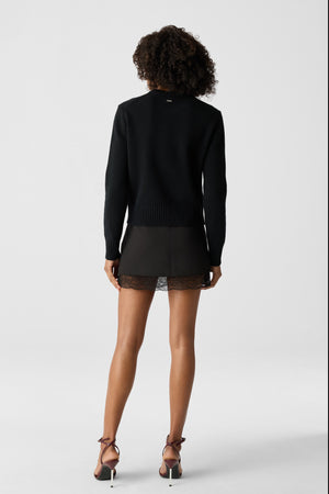 LELAND LACE COMBO MINI SKIRT