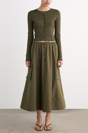 ELODIE DRAWSTRING CARGO SKIRT