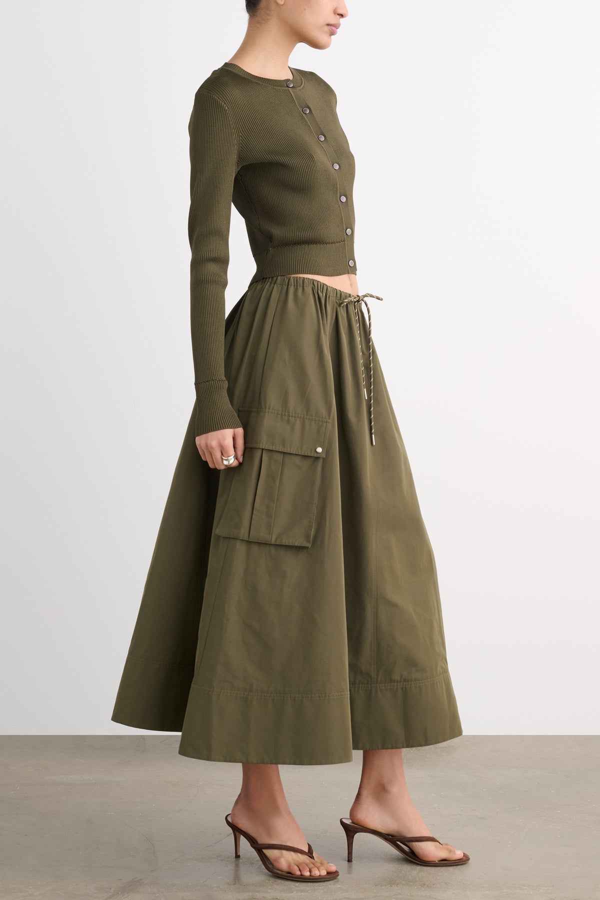 ELODIE DRAWSTRING CARGO SKIRT