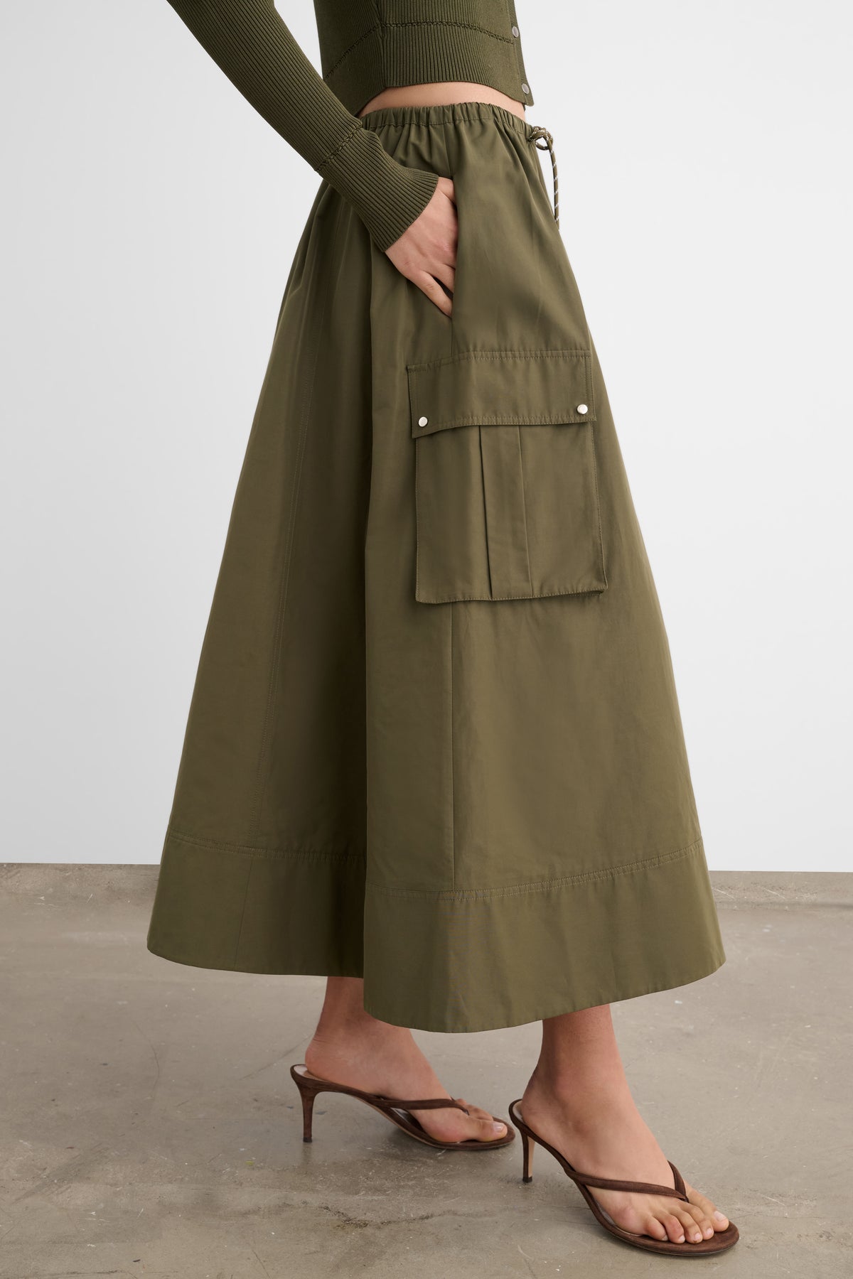 ELODIE DRAWSTRING CARGO SKIRT