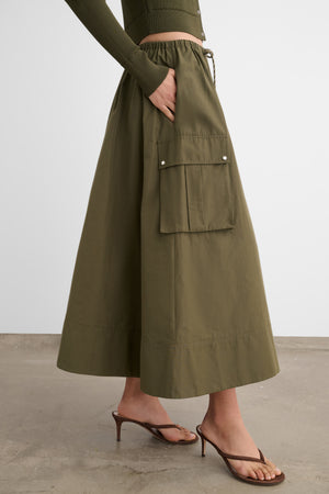 ELODIE DRAWSTRING CARGO SKIRT