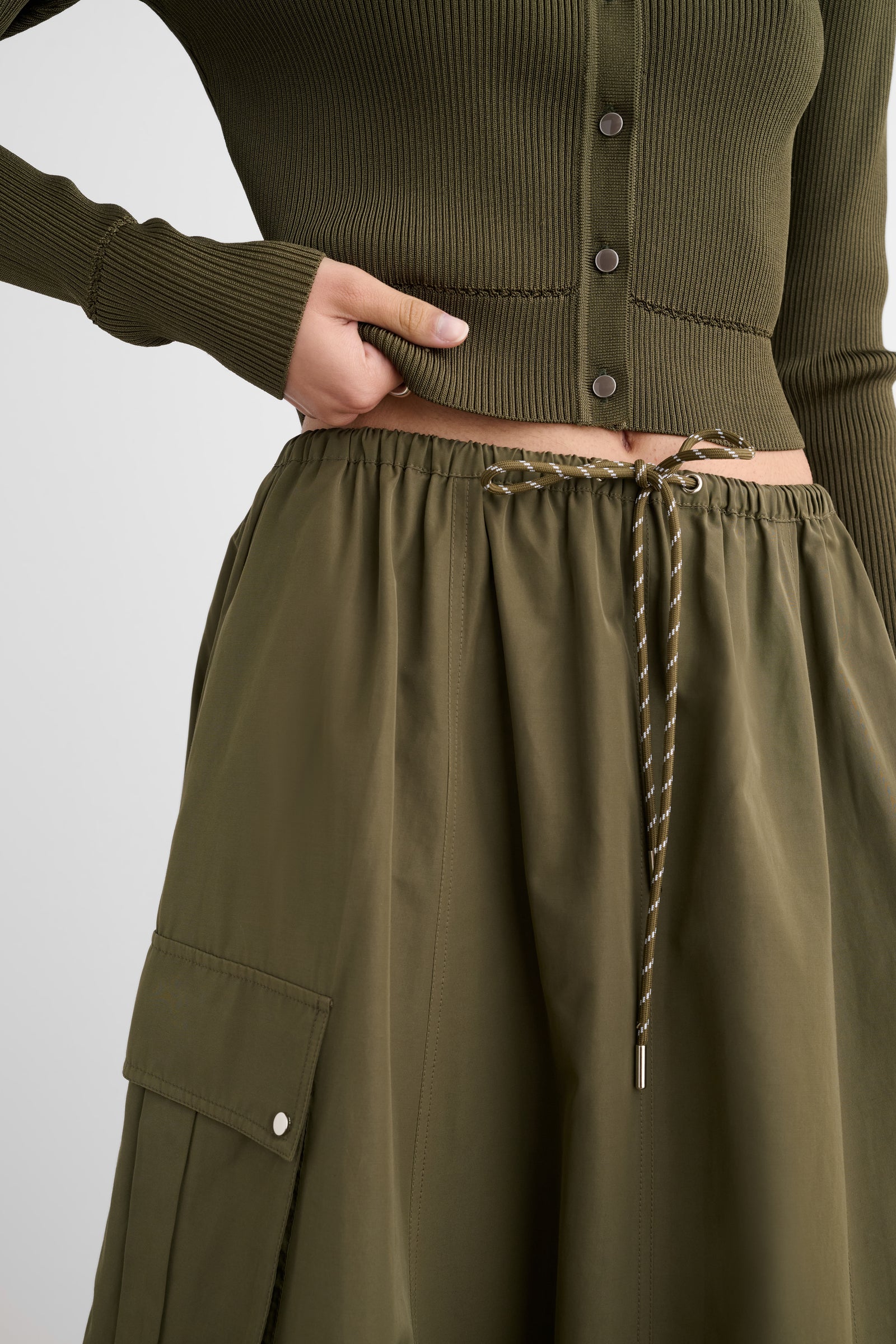 ELODIE DRAWSTRING CARGO SKIRT