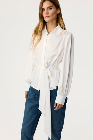 Evie Button Down Silk Blouse - Toccin