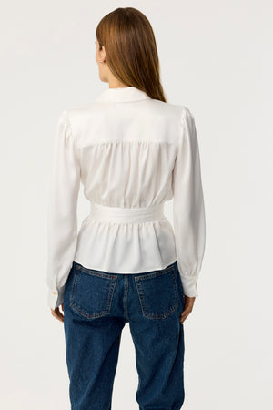 Evie Button Down Silk Blouse - Toccin