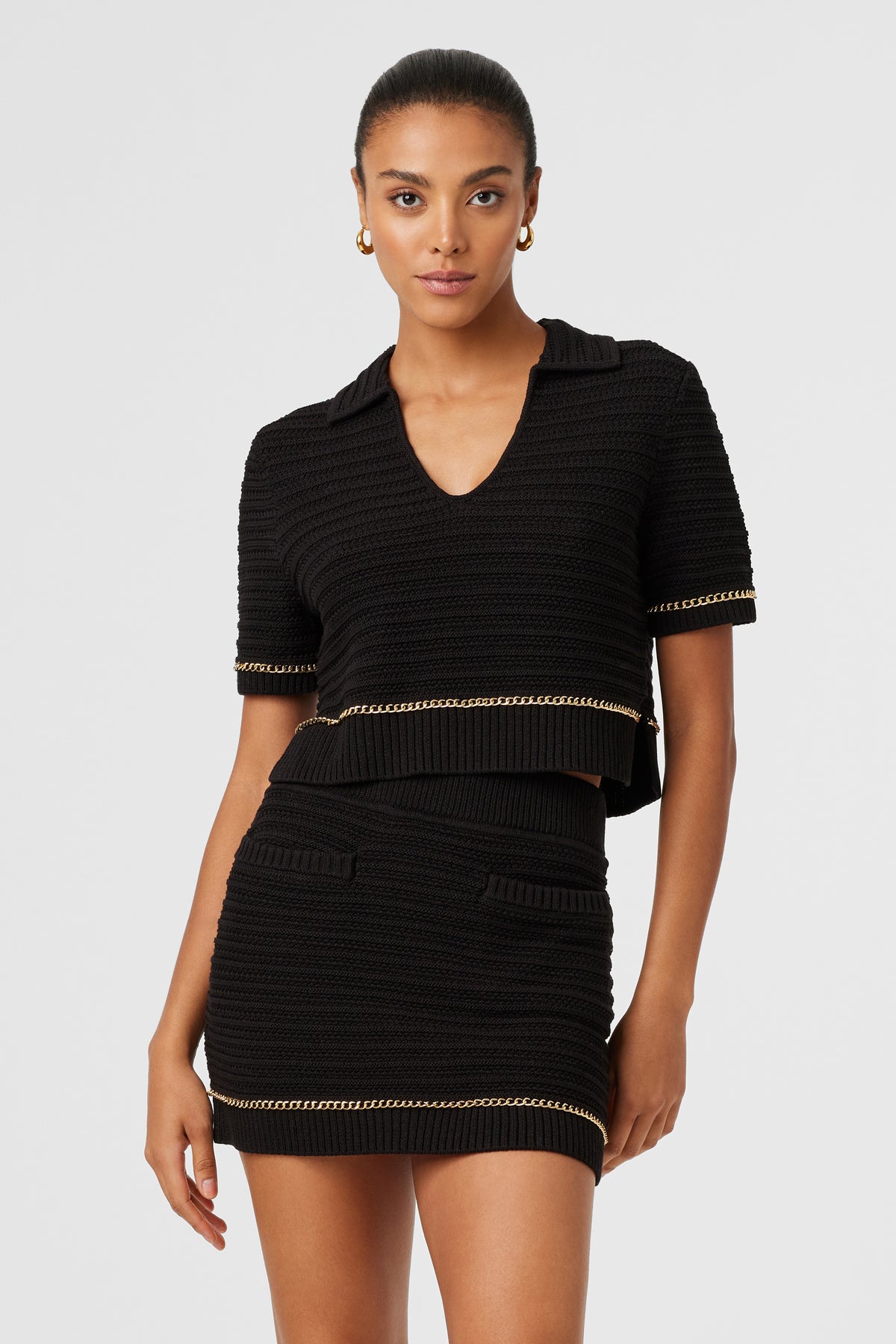 Essie Fine Knit Polo Tee - Toccin