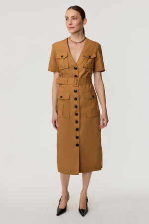 Finn Safari Midi Dress - Toccin