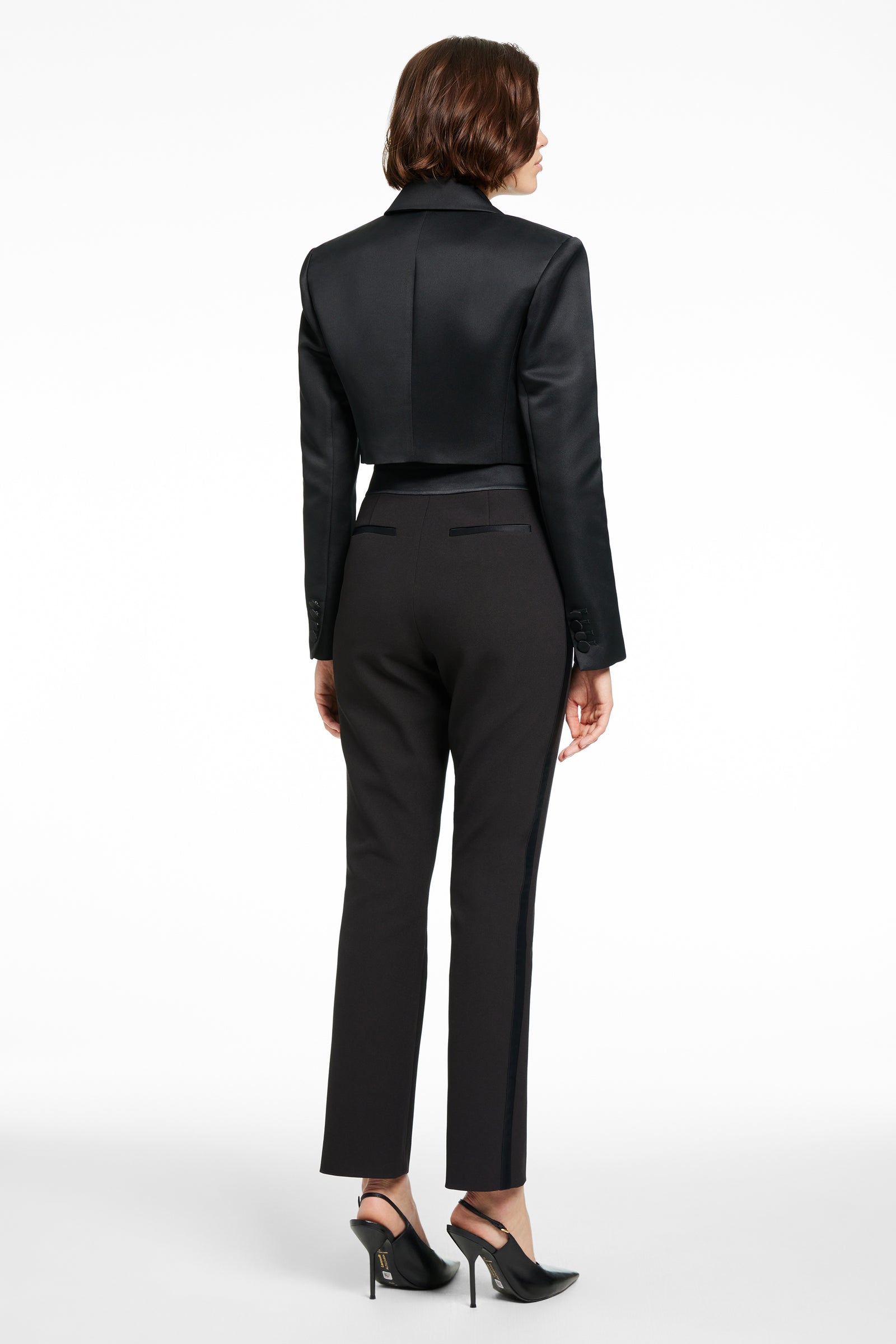 FREYA CROPPED TUXEDO BLAZER - Toccin