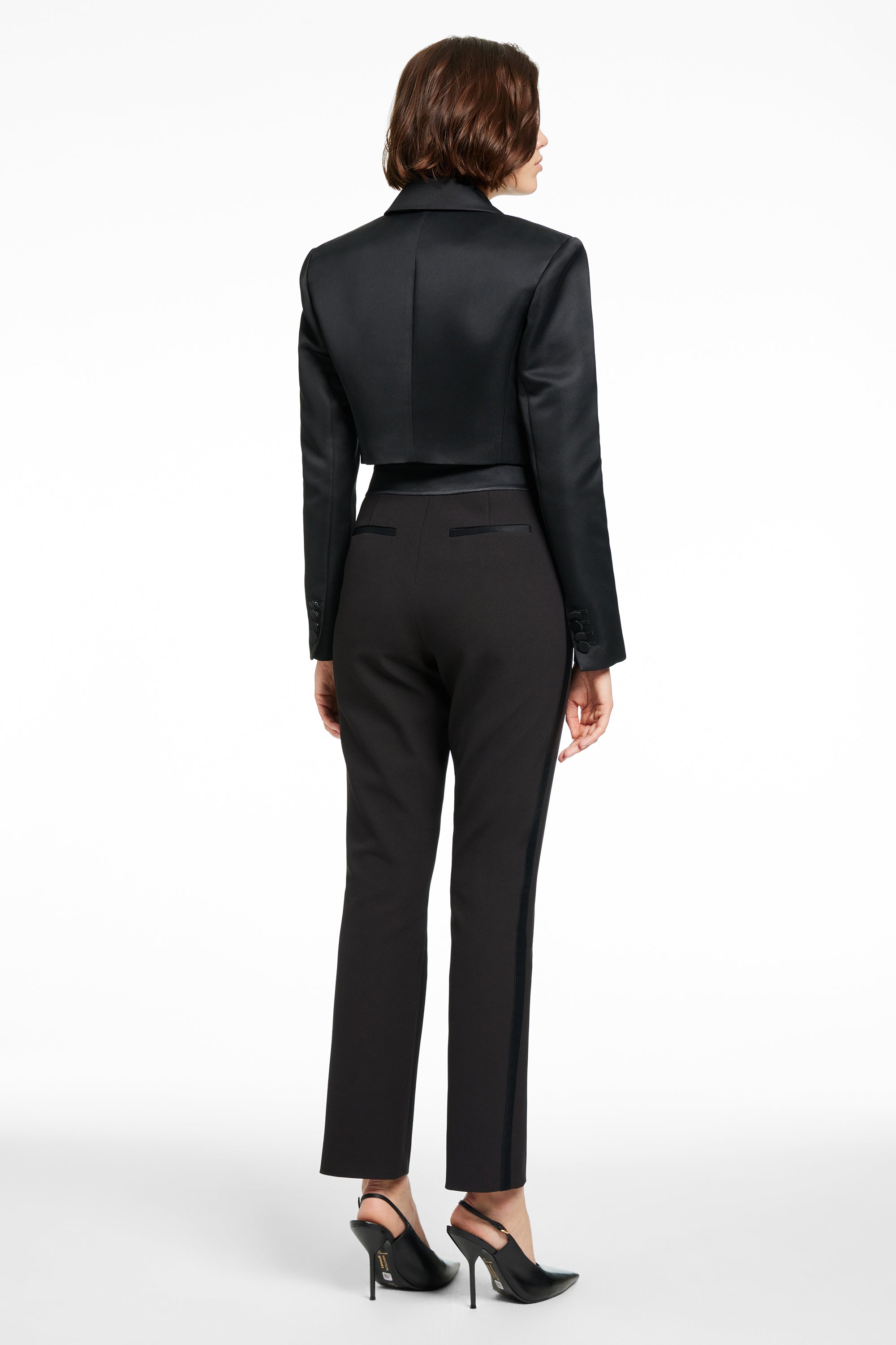 FREYA CROPPED TUXEDO BLAZER - Toccin