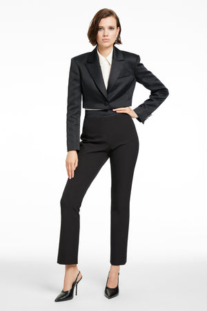 FREYA CROPPED TUXEDO BLAZER - Toccin