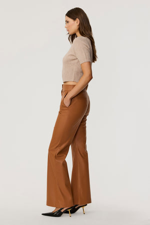 Gaia Lux Vegan Leather Pants - Toccin