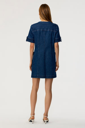 Gale Denim Mini Dress - Toccin