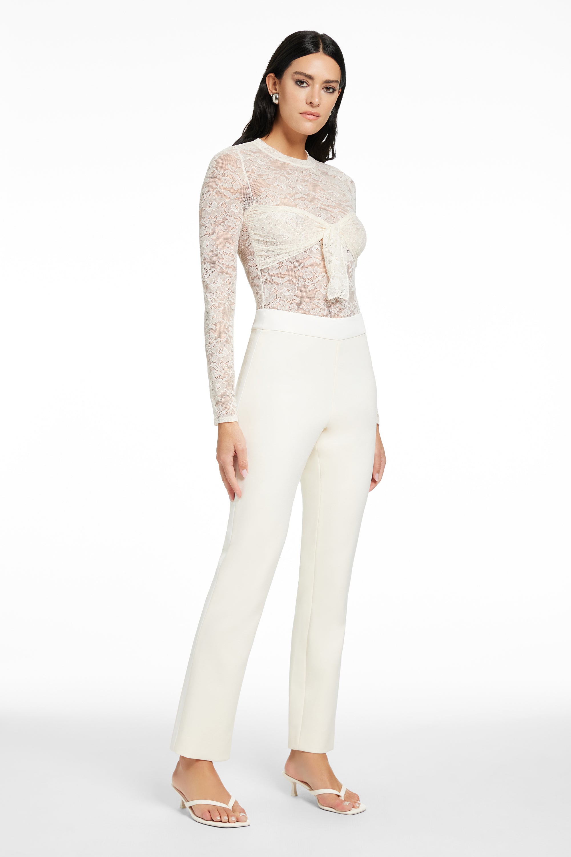 GISELLE TIE-FRONT LONG SLEEVE BODYSUIT - Toccin