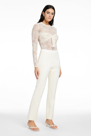 GISELLE TIE-FRONT LONG SLEEVE BODYSUIT - Toccin