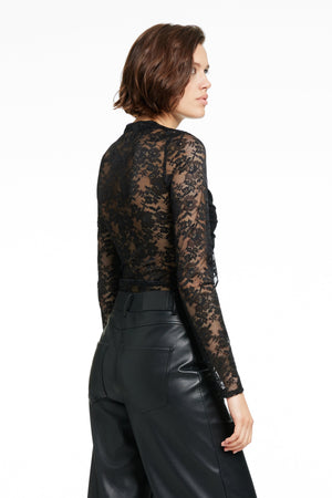 GISELLE TIE-FRONT LONG SLEEVE BODYSUIT - Toccin