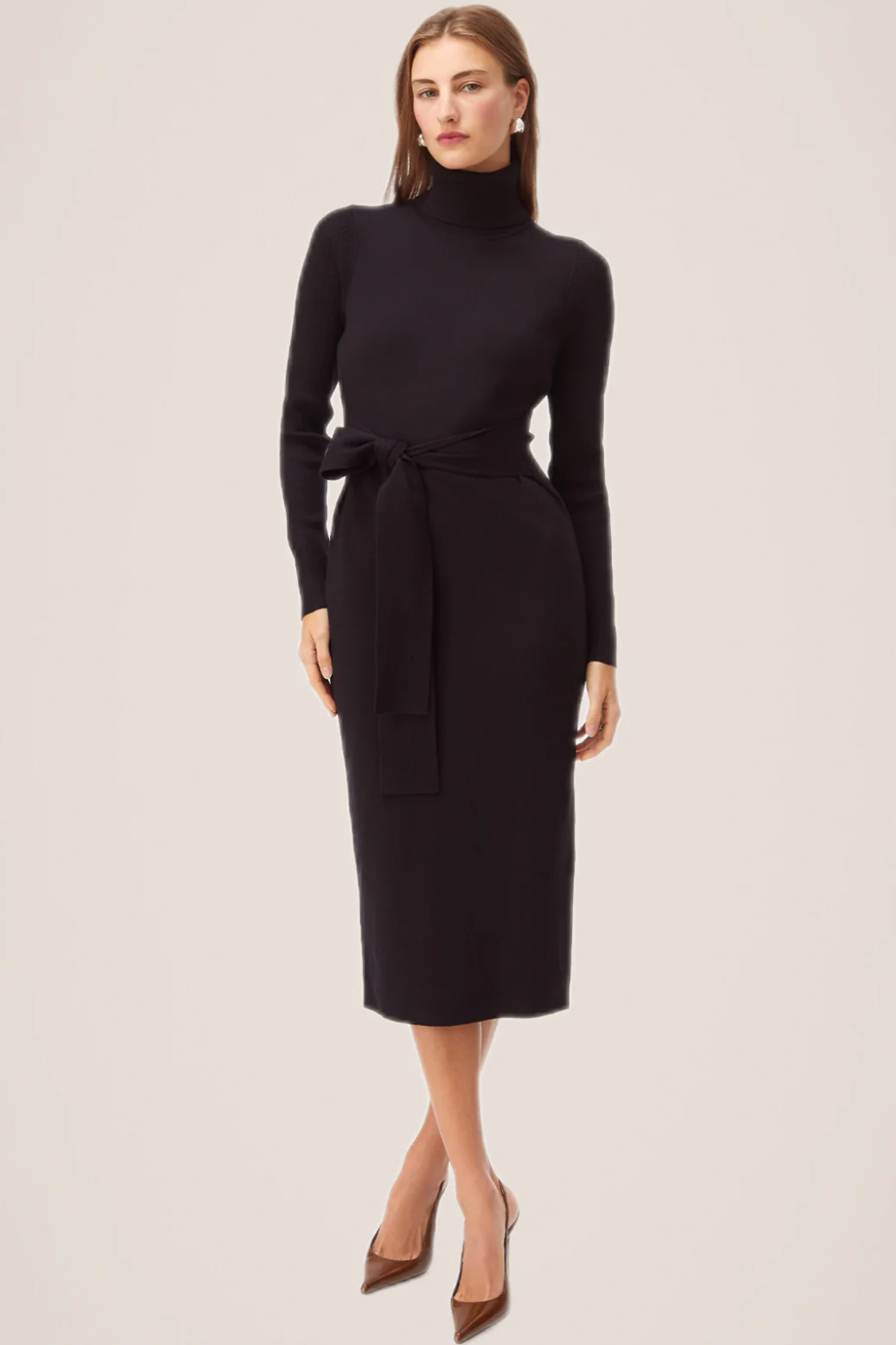 Bodycon turtleneck top sweater dress