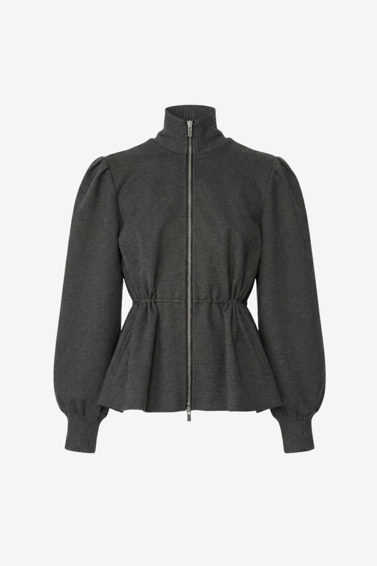 IDA ZIP FRONT JACKET WITH DRAWSTRING DETAIL