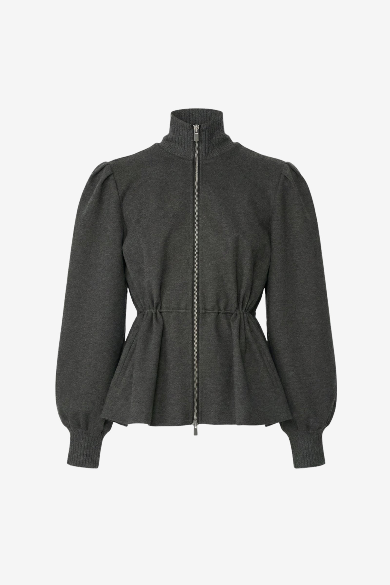 IDA ZIP FRONT JACKET WITH DRAWSTRING DETAIL
