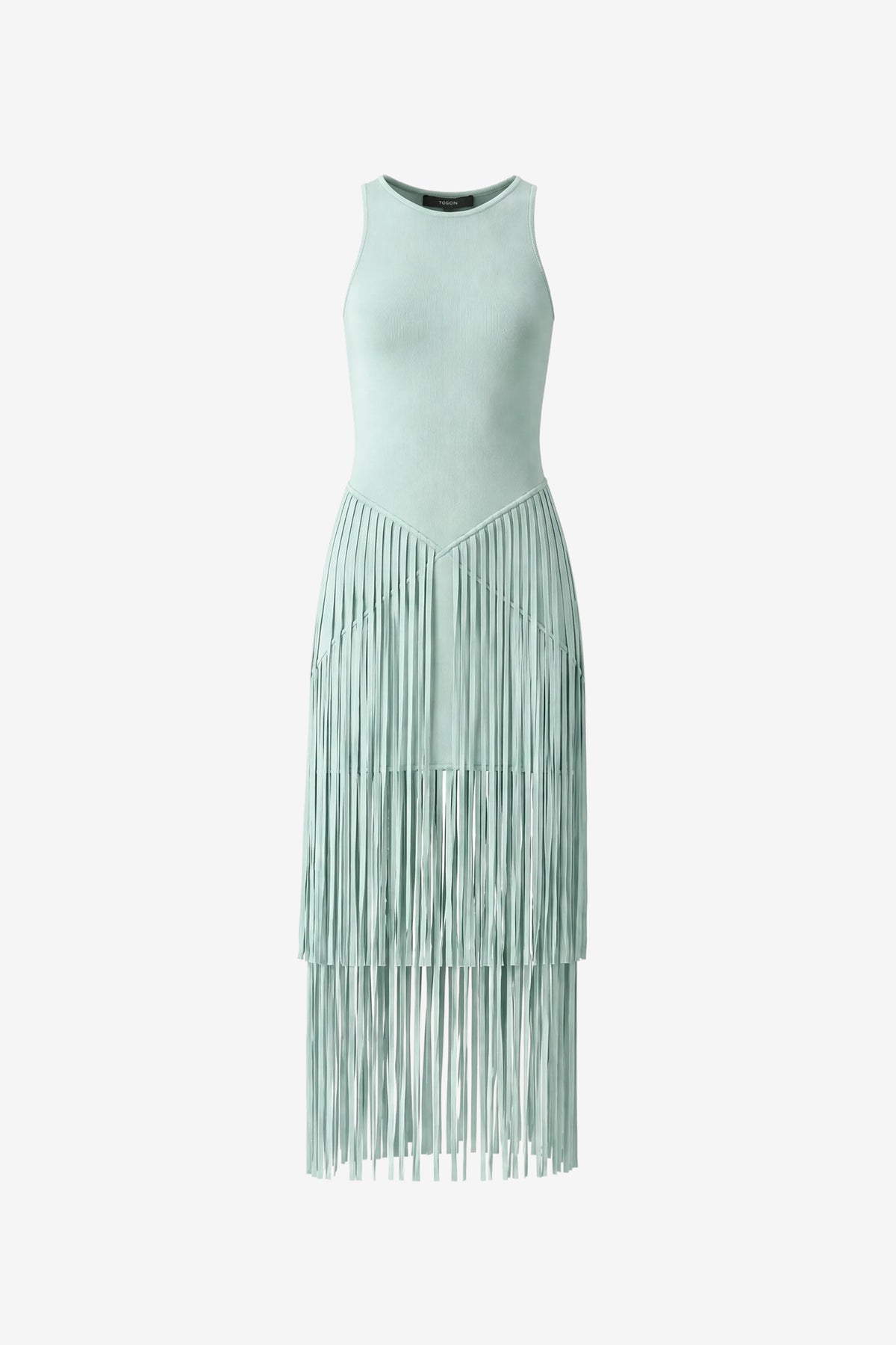 JORA RACER KNEE LENGTH DRESS WITH FRINGE - Toccin