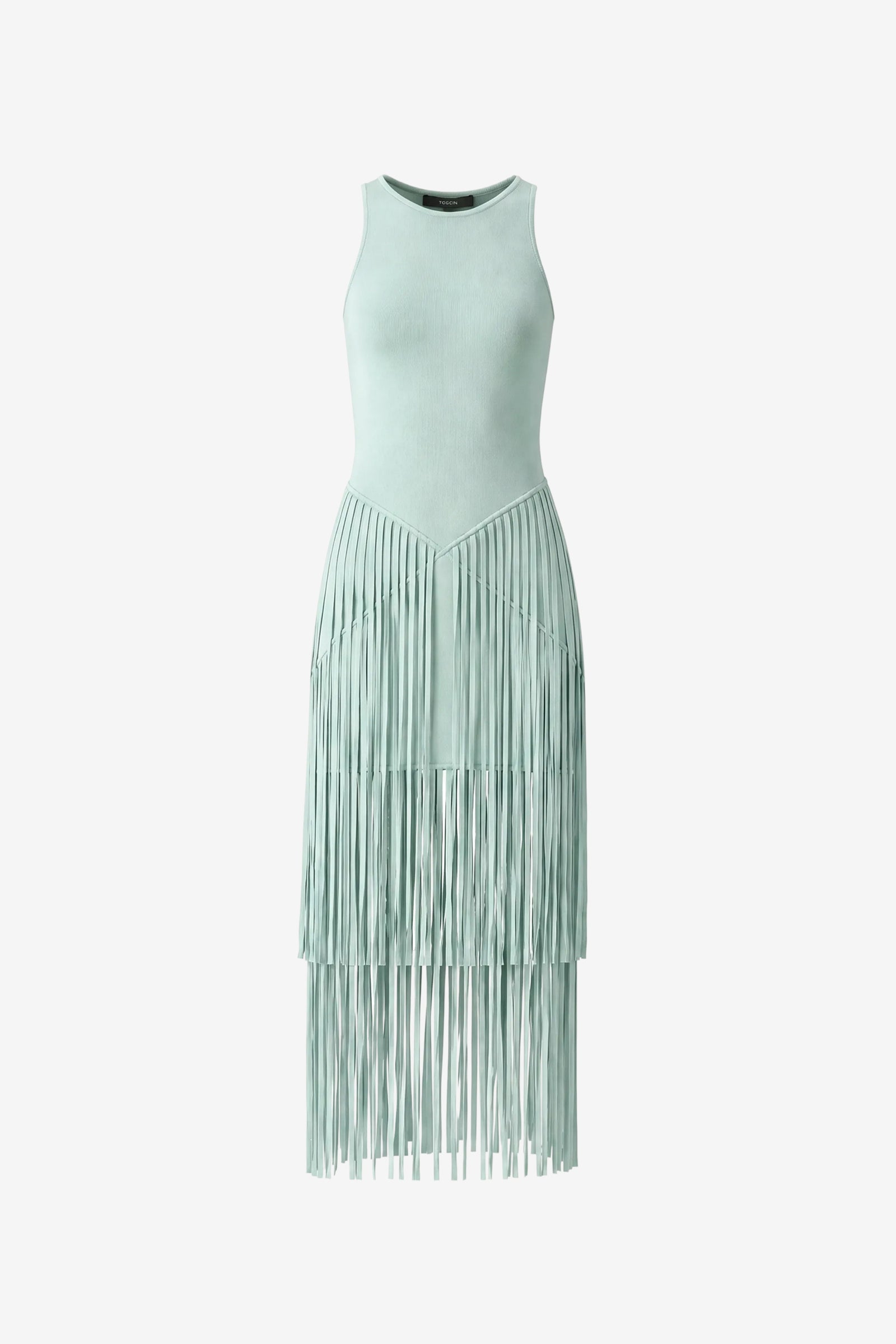 JORA RACER KNEE LENGTH DRESS WITH FRINGE - Toccin