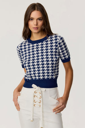 Jules Cashmere Houndstooth Sweater