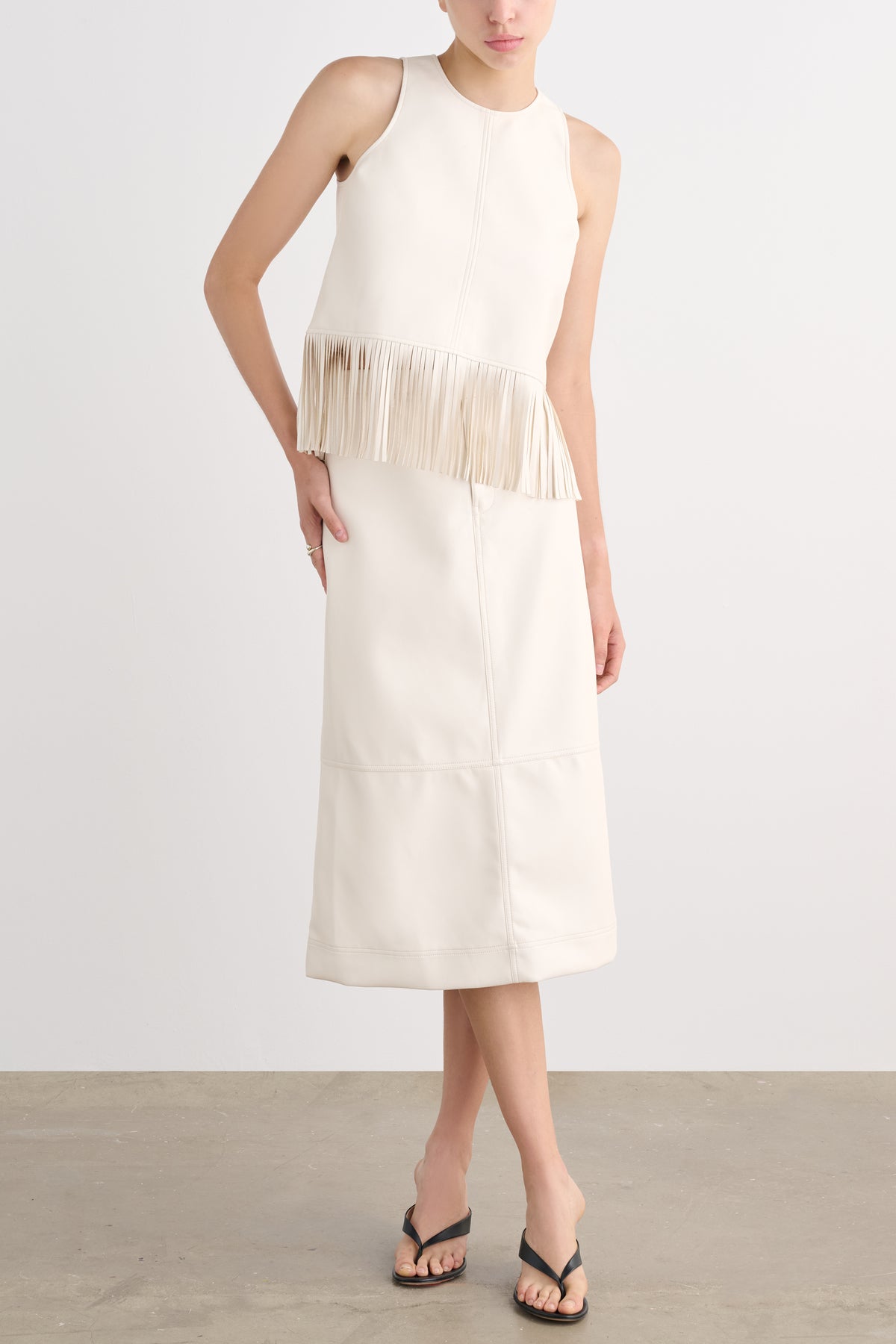 JULIANA RACER TOP WITH FRINGE - Toccin