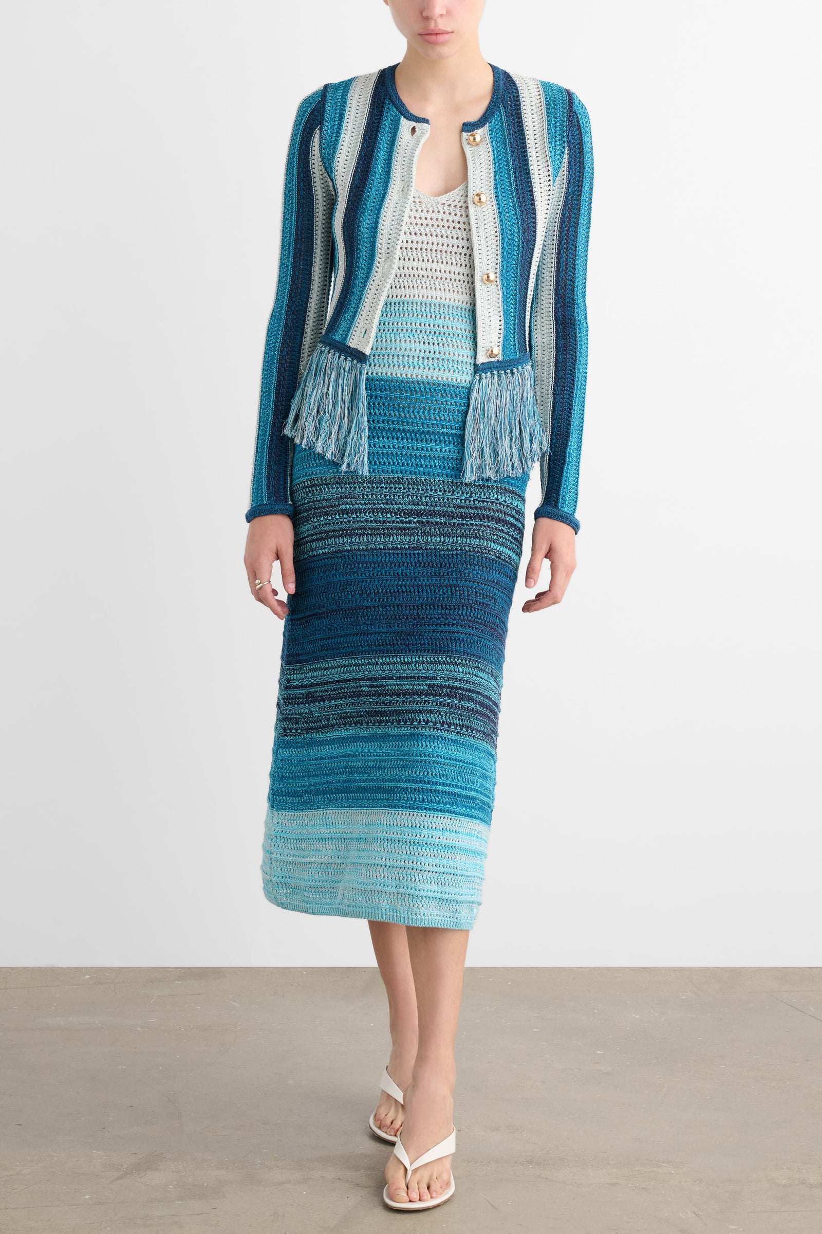 ARDITA CARDIGAN WITH FRINGE - Toccin