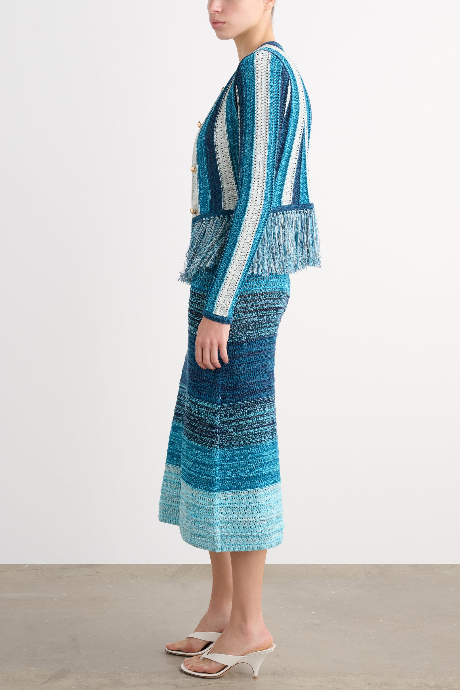 ARDITA CARDIGAN WITH FRINGE - Toccin