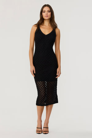 Kayla Crochet Midi Dress - Toccin