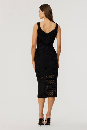 Kayla Crochet Midi Dress - Toccin