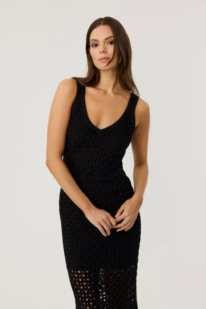 Kayla Crochet Midi Tank Dress