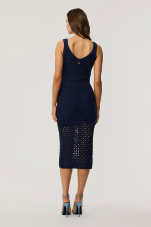 Kayla Crochet Midi Dress - Toccin