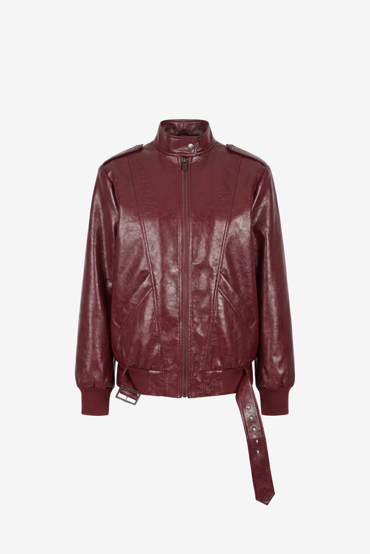 KEELEY BELTED BIKER JACKET