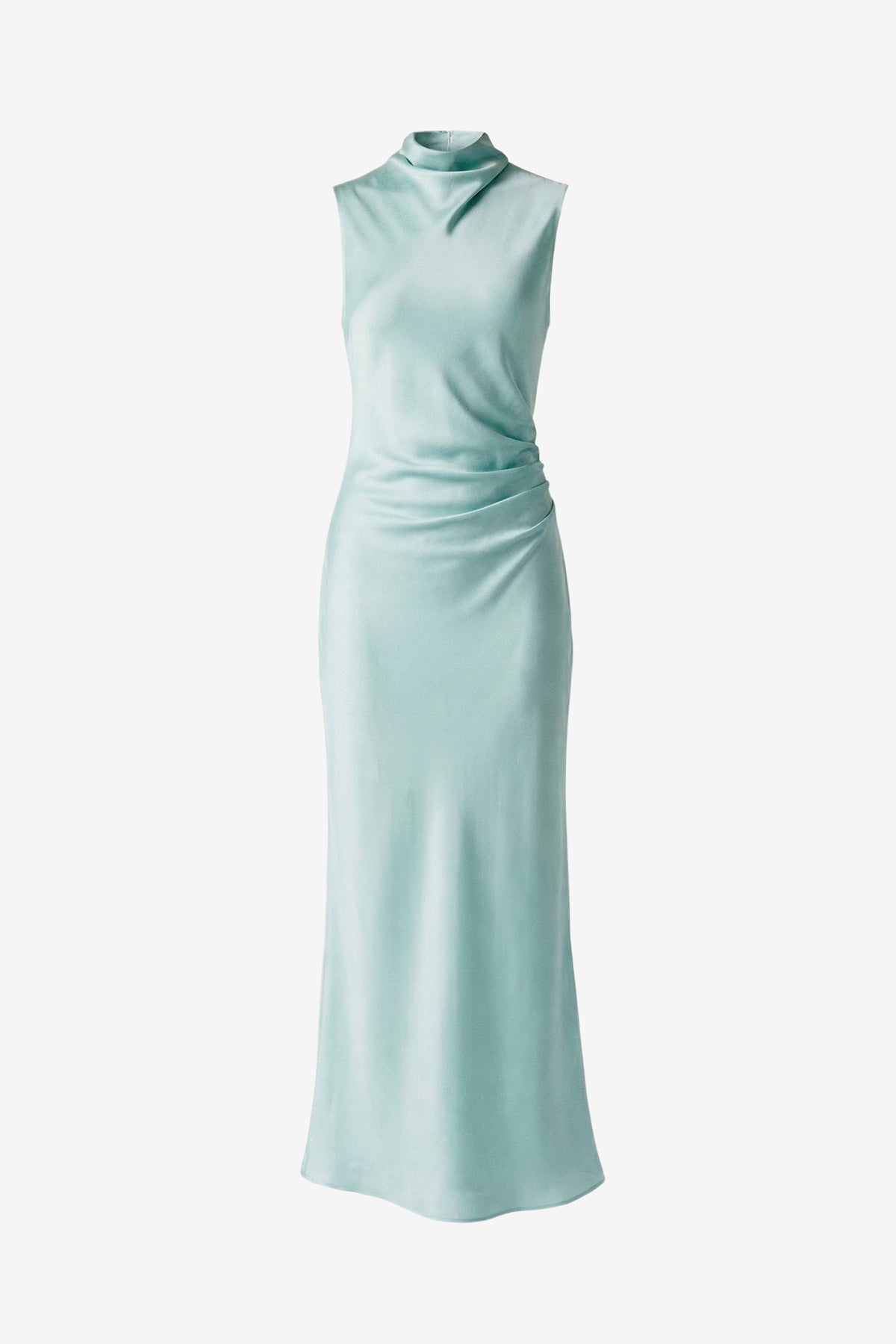 KORALIE DRAPED NECK MIDI DRESS