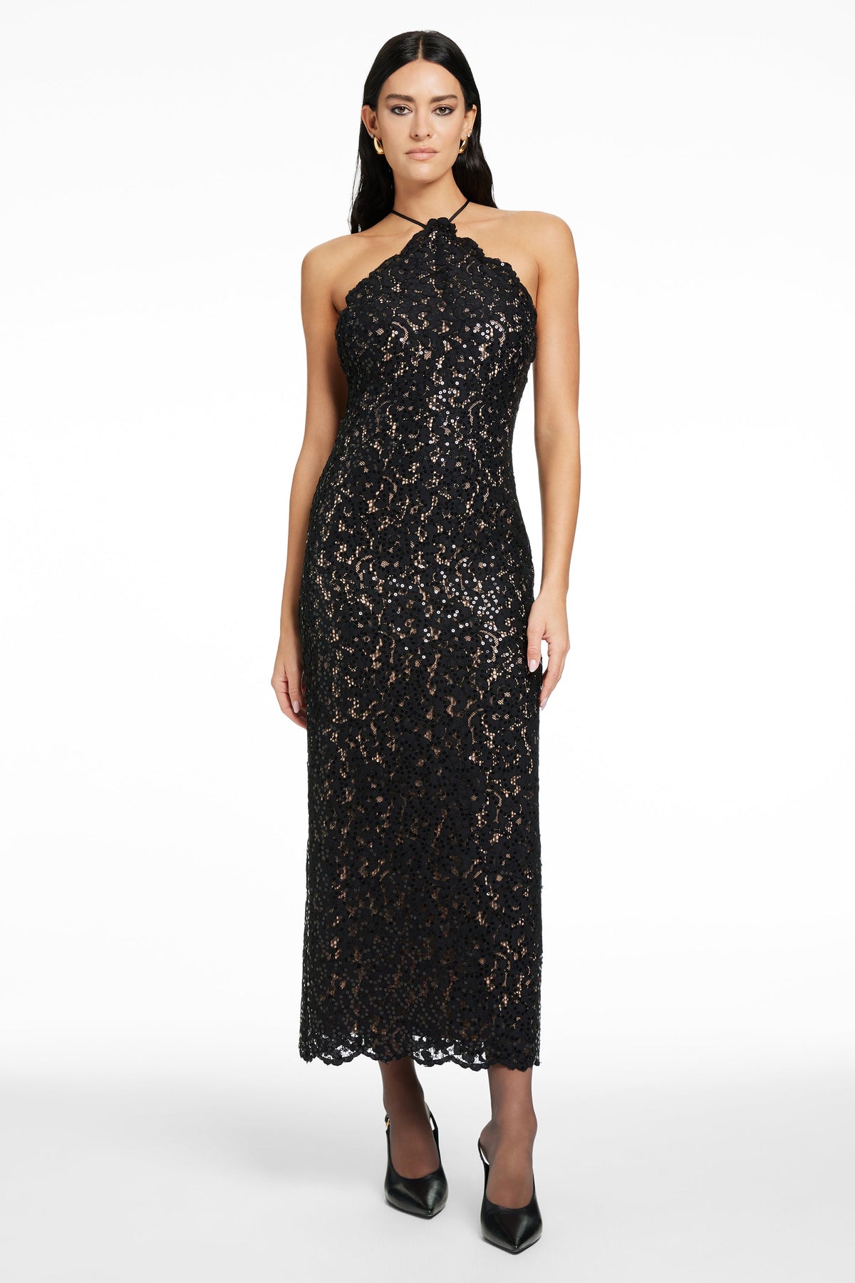 KITTY HALTER MIDI DRESS - Toccin