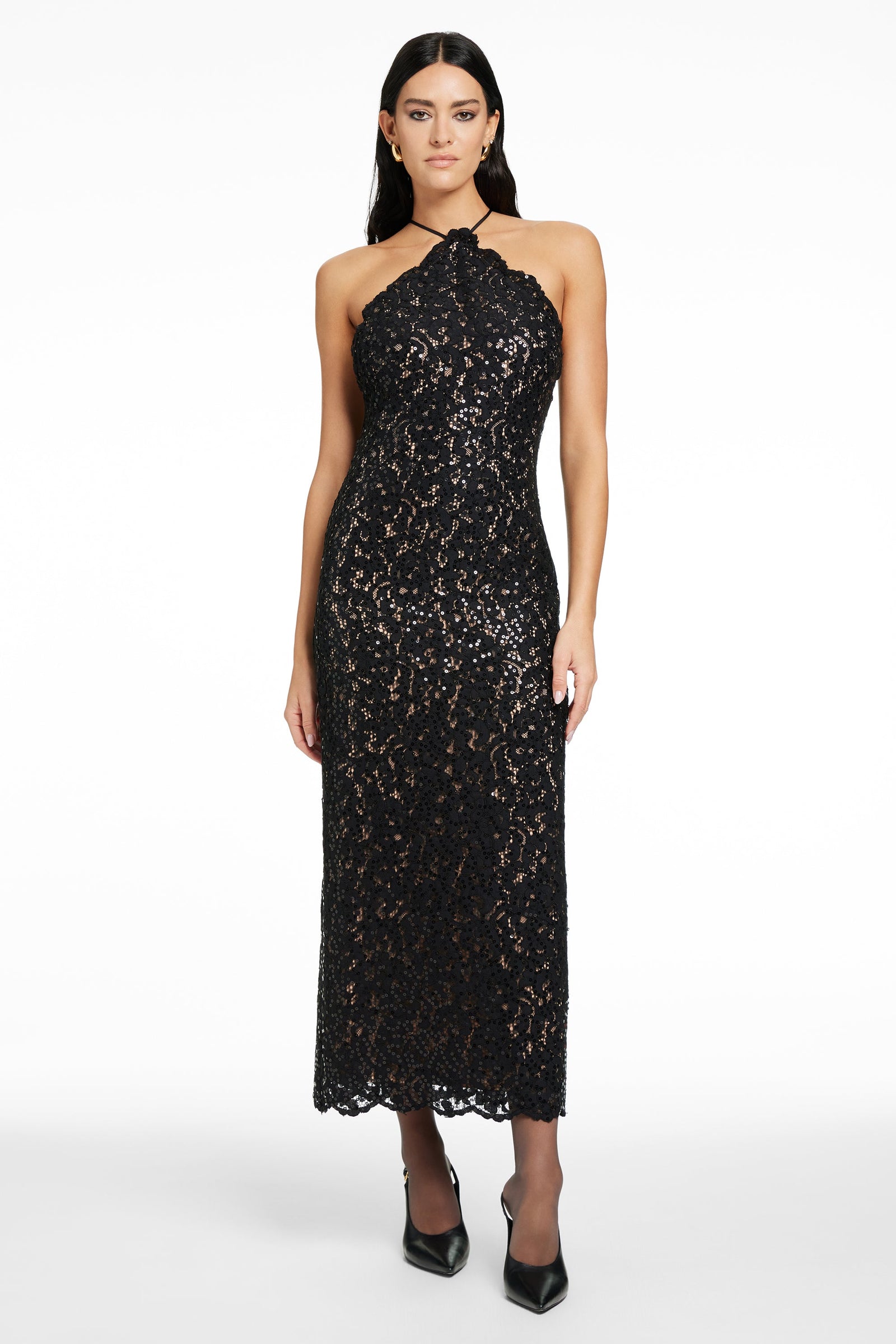 KITTY HALTER MIDI DRESS - Toccin