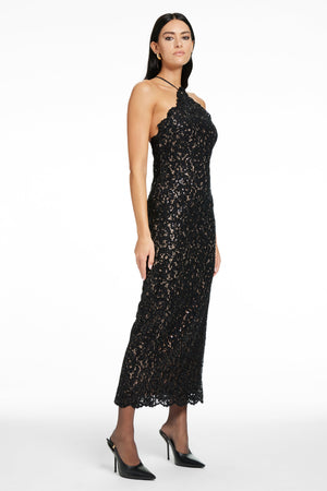 KITTY HALTER MIDI DRESS - Toccin