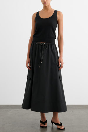 ELODIE DRAWSTRING CARGO SKIRT