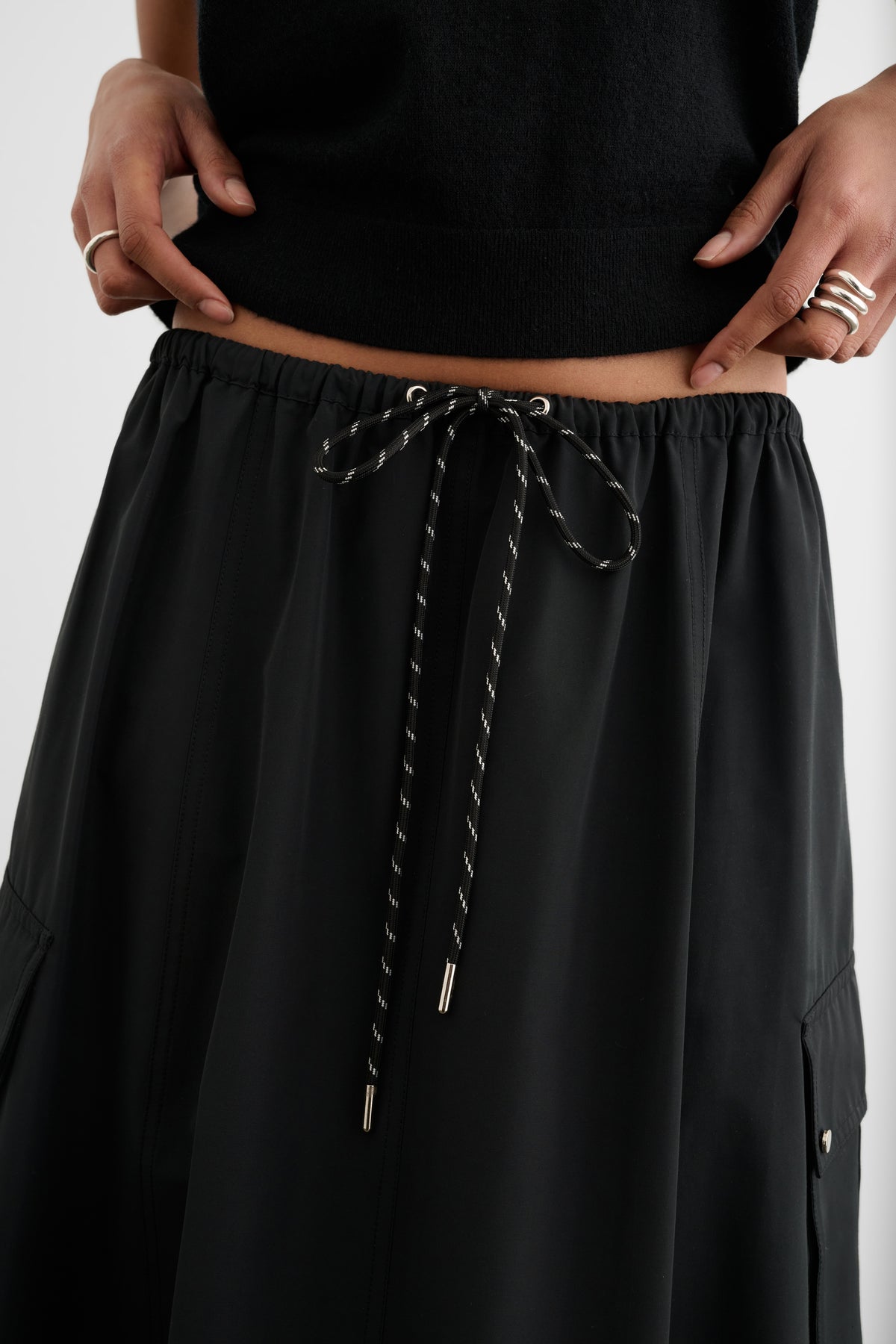 ELODIE DRAWSTRING CARGO SKIRT