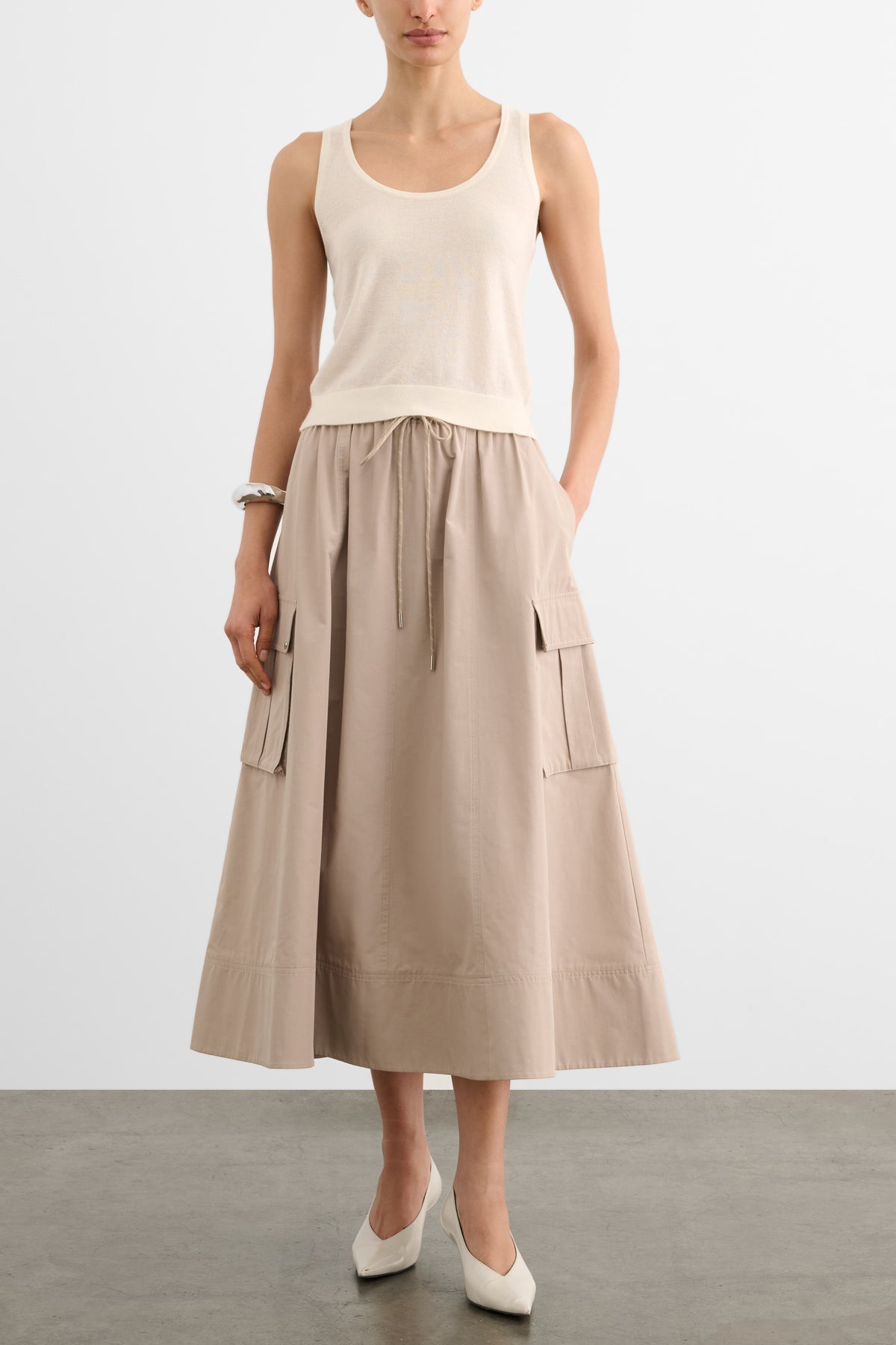 ELODIE DRAWSTRING CARGO SKIRT