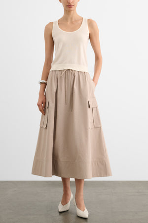 ELODIE DRAWSTRING CARGO SKIRT