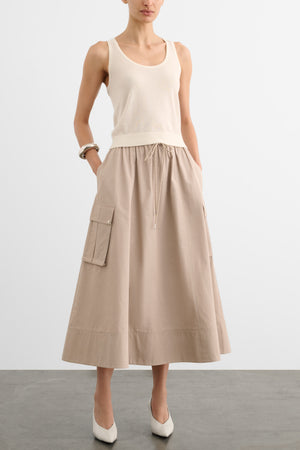 ELODIE DRAWSTRING CARGO SKIRT