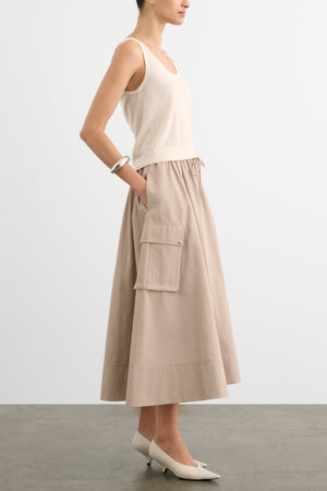 ELODIE DRAWSTRING CARGO SKIRT