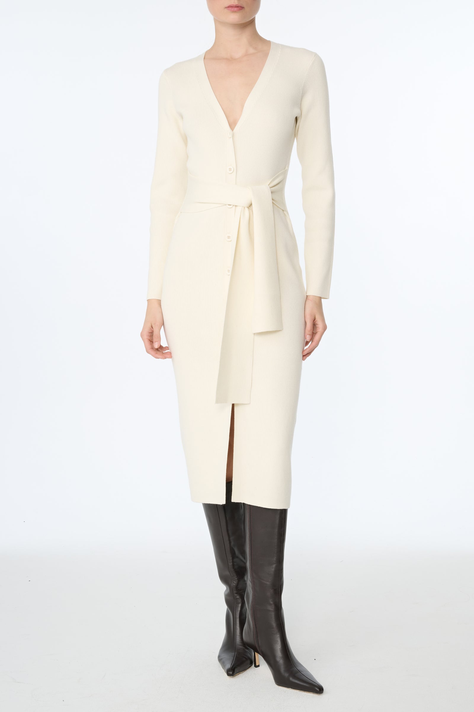 LARA LONG SLEEVE CARDI DRESS