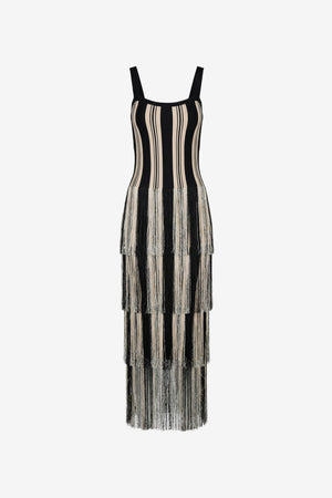 LEO MIDI DRESS WITH FRINGE