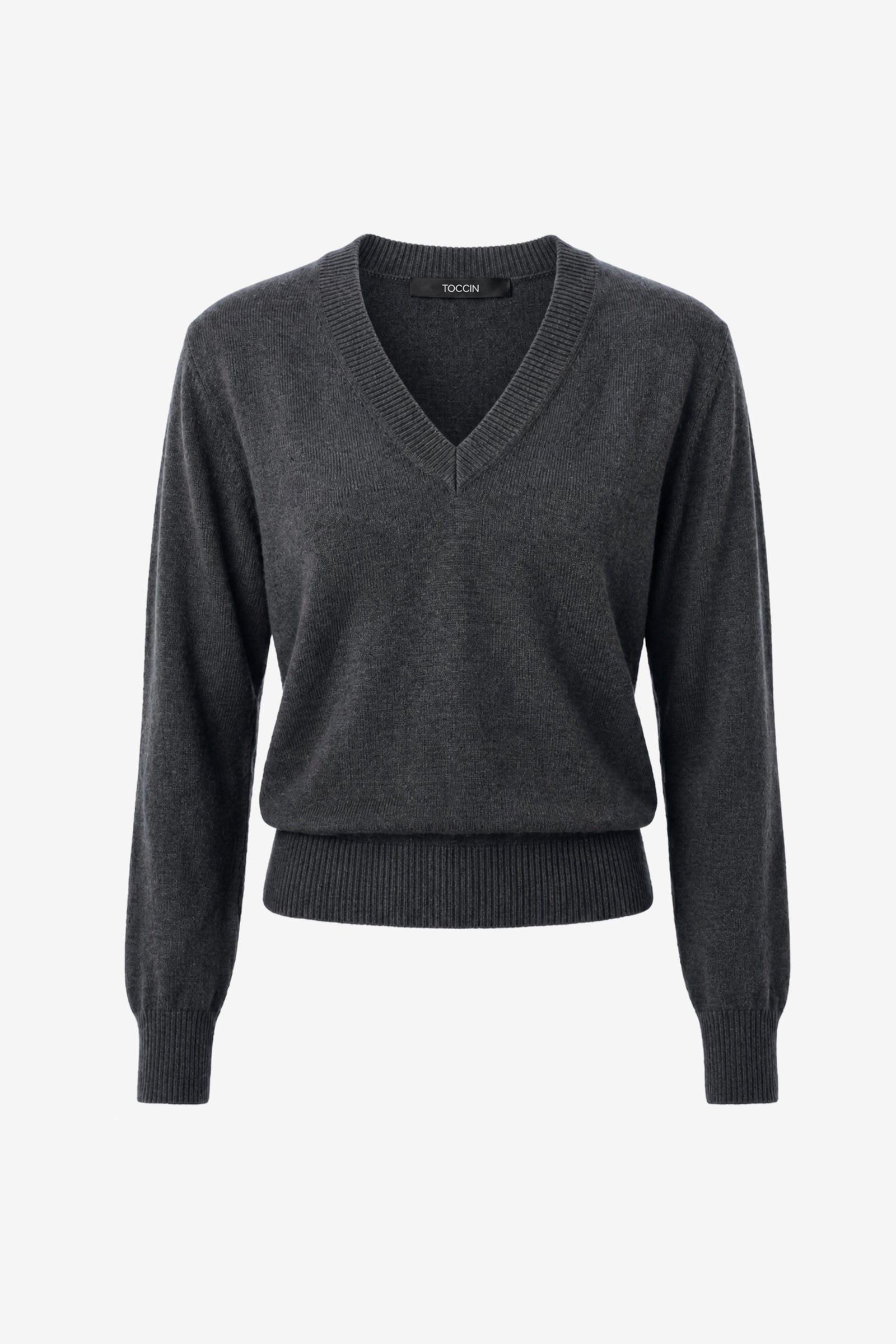 LIDA V-NECK STRONG SHOULDER SWEATER