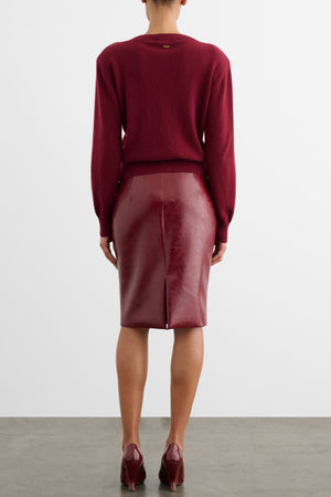 VERENA ASYMMETRICAL ZIP-FRONT SKIRT