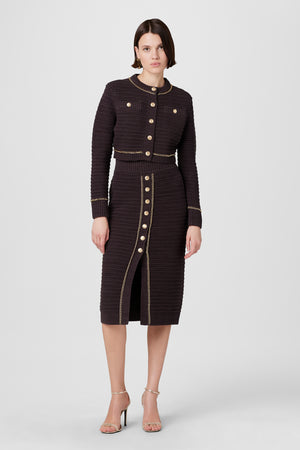 Tani Knit Chain Pencil Skirt - Toccin