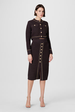 Tani Knit Chain Pencil Skirt - Toccin
